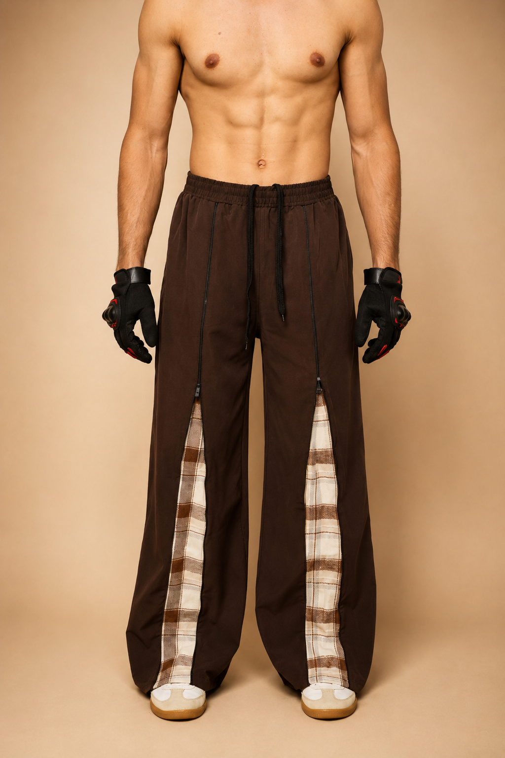 Mocha Check Sweatpants