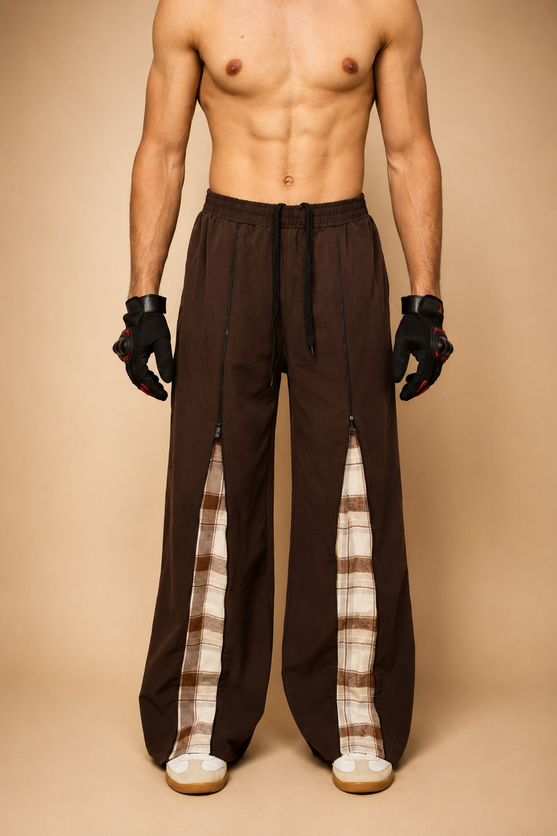 Mocha Check Sweatpants