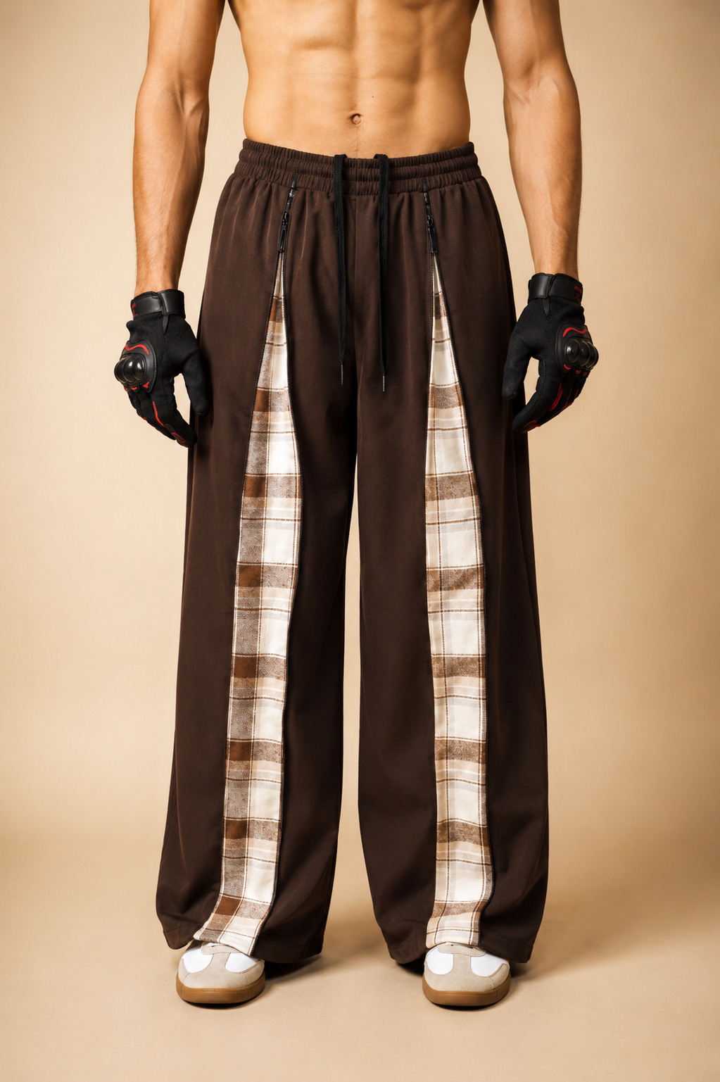 Mocha Check Sweatpants