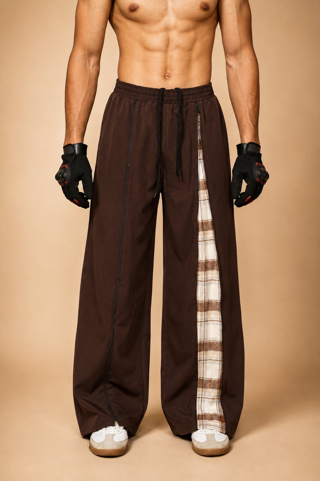 Mocha Check Sweatpants