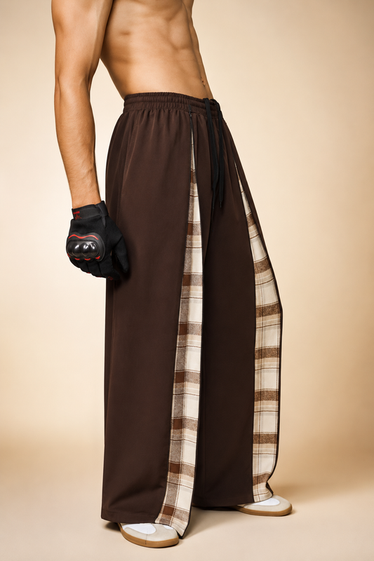 Mocha Check Sweatpants